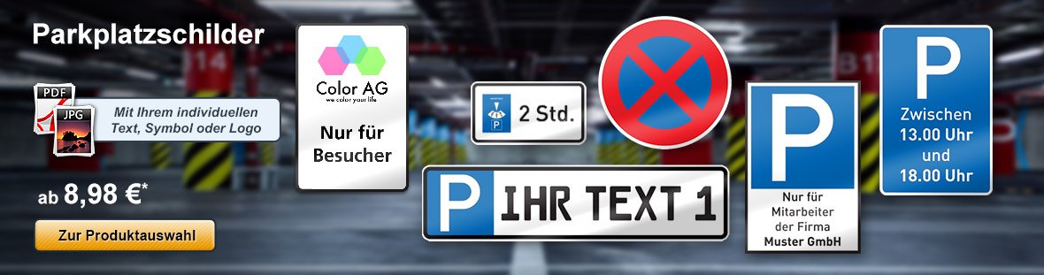 Parkplatzschild günstig online bestellen und kaufen