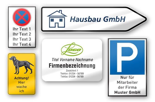 Professionelle Schilder mit KI – Für Geschäft, Werbung & Zuhause - Gestalte  dein eigenes Straßennamen Schild