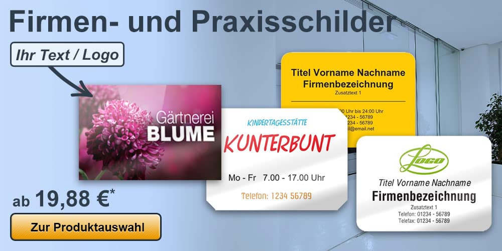 Firmenschilder Online Gestalten Und Drucken Lassen